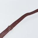 CARTIER Must Line Shoulder Bag Leather Bordeaux Gold Auth 162125-8