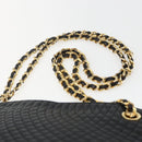 BALLY Chain Shoulder Bag Leather Navy Gold Auth 162126-8