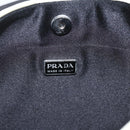 PRADA Shoulder Bag Nylon Beige Silver Auth 162128-18