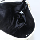 PRADA Shoulder Bag Nylon Beige Silver Auth 162128-19