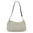 PRADA Shoulder Bag Nylon Beige Silver Auth 162128-2