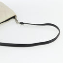 PRADA Shoulder Bag Nylon Beige Silver Auth 162128-7