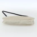 PRADA Shoulder Bag Nylon Beige Silver Auth 162128-5