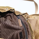 PRADA Backpack Nylon Beige Silver Auth 162129-28