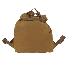 PRADA Backpack Nylon Beige Silver Auth 162129 - 0