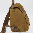 PRADA Backpack Nylon Beige Silver Auth 162129-4