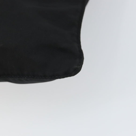 PRADA Shoulder Bag Nylon Black Silver Auth 162132