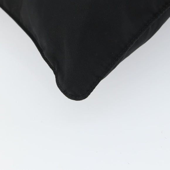 PRADA Shoulder Bag Nylon Black Silver Auth 162132