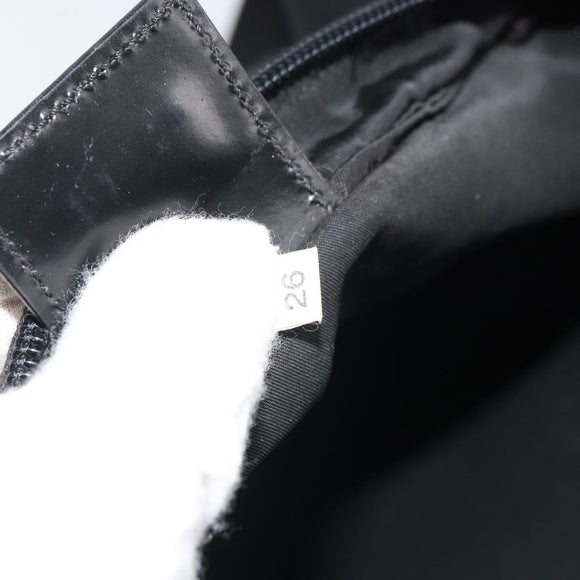 PRADA Shoulder Bag Nylon Black Silver Auth 162132