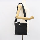 PRADA Shoulder Bag Nylon Black Silver Auth 162132-21