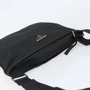 PRADA Shoulder Bag Nylon Black Silver Auth 162132-6