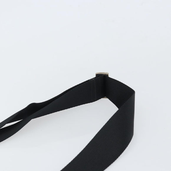 PRADA Shoulder Bag Nylon Black Silver Auth 162132