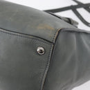 PRADA Hand Bag Safiano leather 2way Gray Silver Auth 162141-18