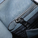 PRADA Hand Bag Safiano leather 2way Gray Silver Auth 162141-24