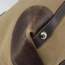 PRADA Tote Bag Canvas Beige Silver Auth 162142-13