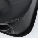 Salvatore Ferragamo Gancini Hand Bag Leather Black Gold Auth 162144-16