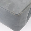 Salvatore Ferragamo Tote Bag Suede Blue Silver Auth 162145-14