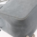 Salvatore Ferragamo Tote Bag Suede Blue Silver Auth 162145-15