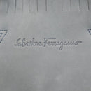 Salvatore Ferragamo Tote Bag Suede Blue Silver Auth 162145-10