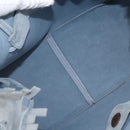 Salvatore Ferragamo Tote Bag Suede Blue Silver Auth 162145-11