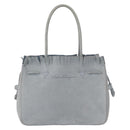Salvatore Ferragamo Tote Bag Suede Blue Silver Auth 162145-13
