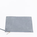 Salvatore Ferragamo Tote Bag Suede Blue Silver Auth 162145-20