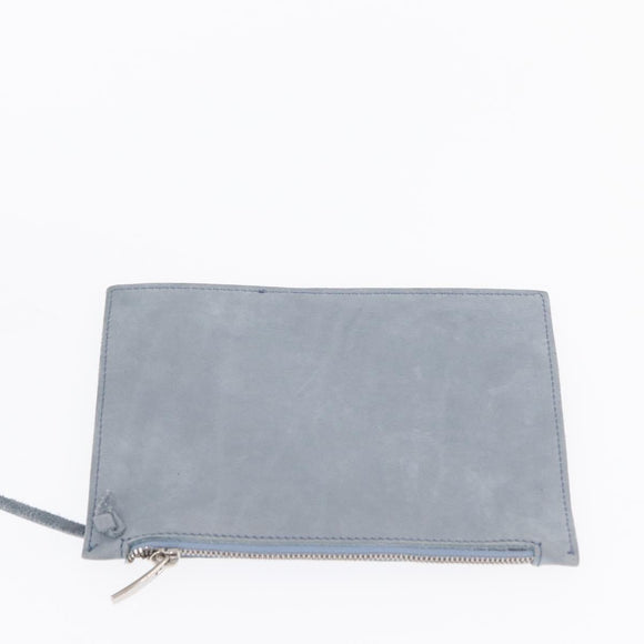 Salvatore Ferragamo Tote Bag Suede Blue Silver Auth 162145