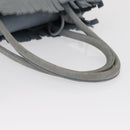Salvatore Ferragamo Tote Bag Suede Blue Silver Auth 162145-7