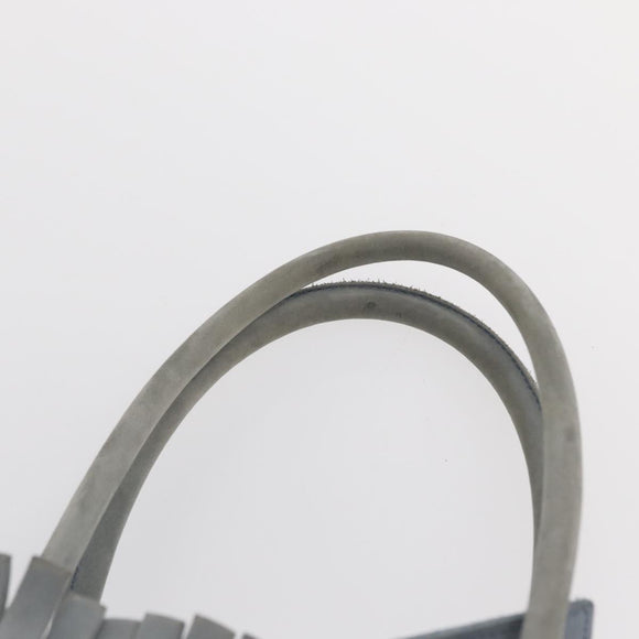 Salvatore Ferragamo Tote Bag Suede Blue Silver Auth 162145