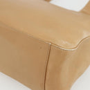 Salvatore Ferragamo Tote Bag Leather Beige Silver Auth 162146-15