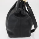 Salvatore Ferragamo Gancini Tote Bag Leather 2way Black Gold Auth 162147-5