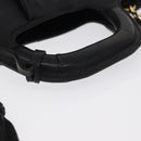 Salvatore Ferragamo Gancini Tote Bag Leather 2way Black Gold Auth 162147-7