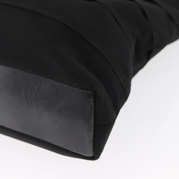 Salvatore Ferragamo Vala Tote Bag Canvas Black Gold Auth 162149