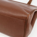 Salvatore Ferragamo Vala Tote Bag Leather Brown Gold Auth 162150-15
