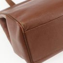Salvatore Ferragamo Vala Tote Bag Leather Brown Gold Auth 162150-16