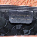 Salvatore Ferragamo Vala Tote Bag Leather Brown Gold Auth 162150-12