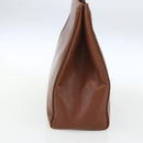 Salvatore Ferragamo Vala Tote Bag Leather Brown Gold Auth 162150-3