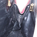 Salvatore Ferragamo Shoulder Bag Leather Red Gold Auth 162152-20