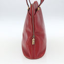 Salvatore Ferragamo Shoulder Bag Leather Red Gold Auth 162152-3