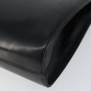 Salvatore Ferragamo Gancini Chain Shoulder Bag Leather Black Gold Auth 162153-12