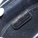 Salvatore Ferragamo Vala Shoulder Bag Leather Black Gold Auth 162154-15