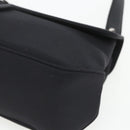Salvatore Ferragamo Vala Shoulder Bag Nylon Black Silver Auth 162155-9
