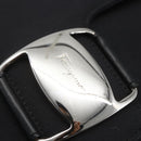 Salvatore Ferragamo Vala Shoulder Bag Nylon Black Silver Auth 162155-10