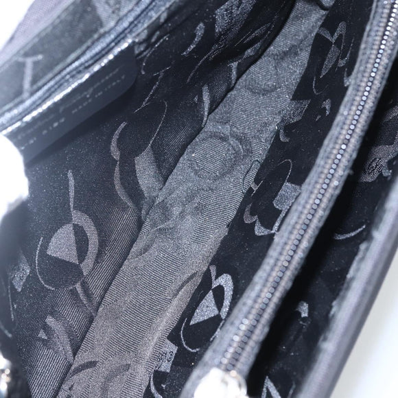 Salvatore Ferragamo Vala Shoulder Bag Nylon Black Silver Auth 162155