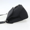 Salvatore Ferragamo Vala Shoulder Bag Nylon Black Silver Auth 162155-3