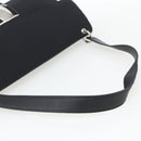 Salvatore Ferragamo Vala Shoulder Bag Nylon Black Silver Auth 162155-7