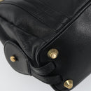 Chloe Irene Handtasche Leder Schwarz Gold Auth 162156-16
