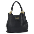 Chloe Irene Hand Bag Leather Black Gold Auth 162156-2