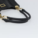 Chloe Irene Handtasche Leder Schwarz Gold Auth 162156-7