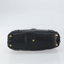 Chloe Irene Hand Bag Leather Black Gold Auth 162156-9